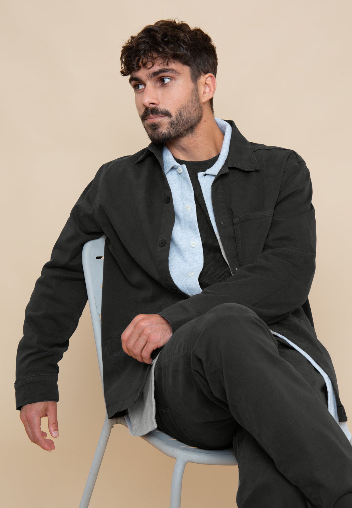 Surchemise STEPH Twill Anthracite